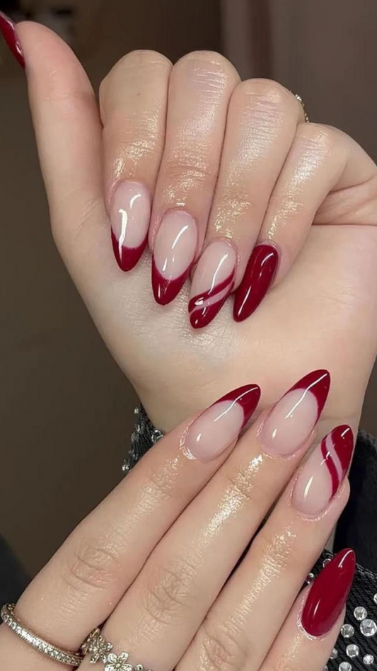 Cherry Red Swirls